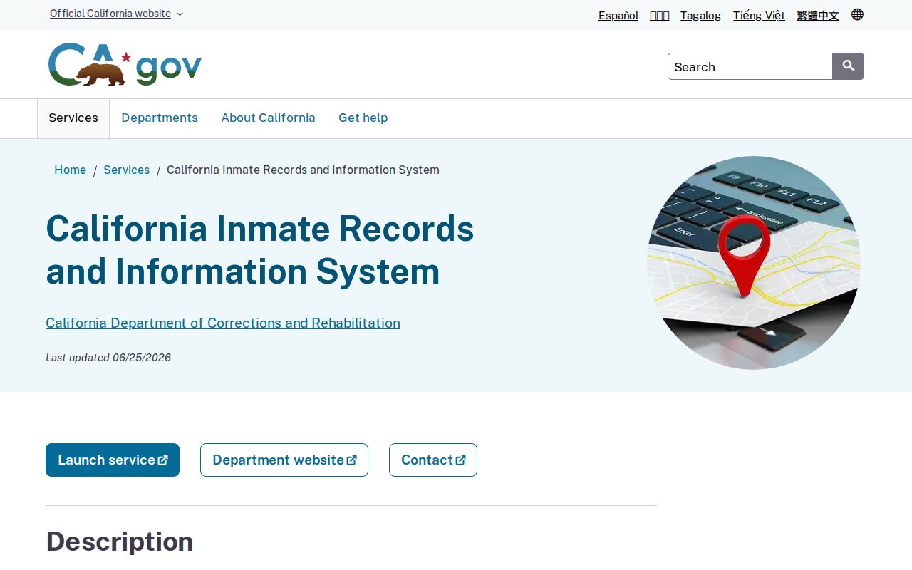 Alpine County arrest history and CA.gov CIRIS service