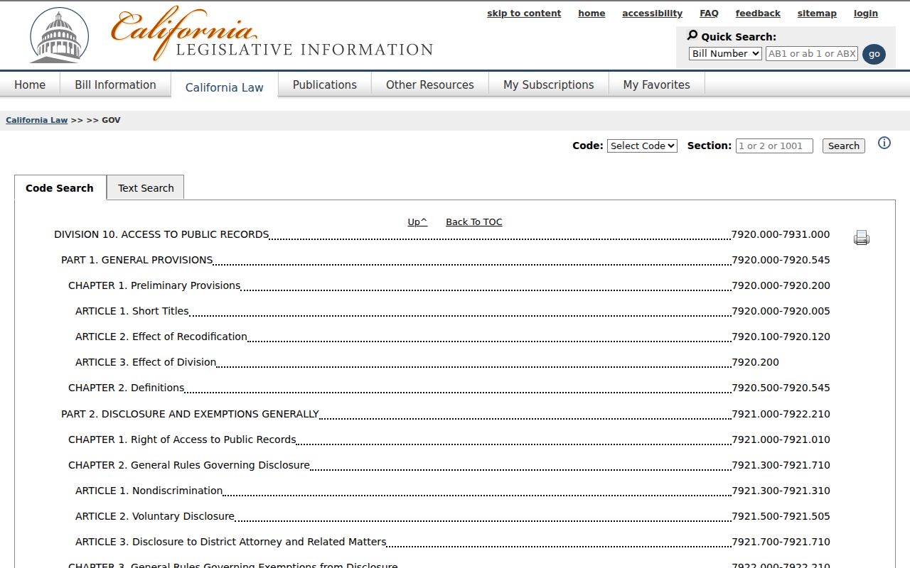 Markleeville criminal history California Public Records Act source