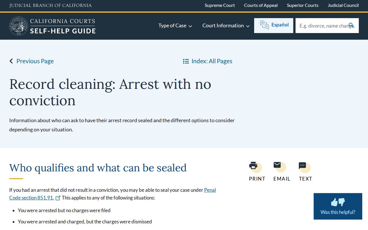 Markleeville arrest record sealing source
